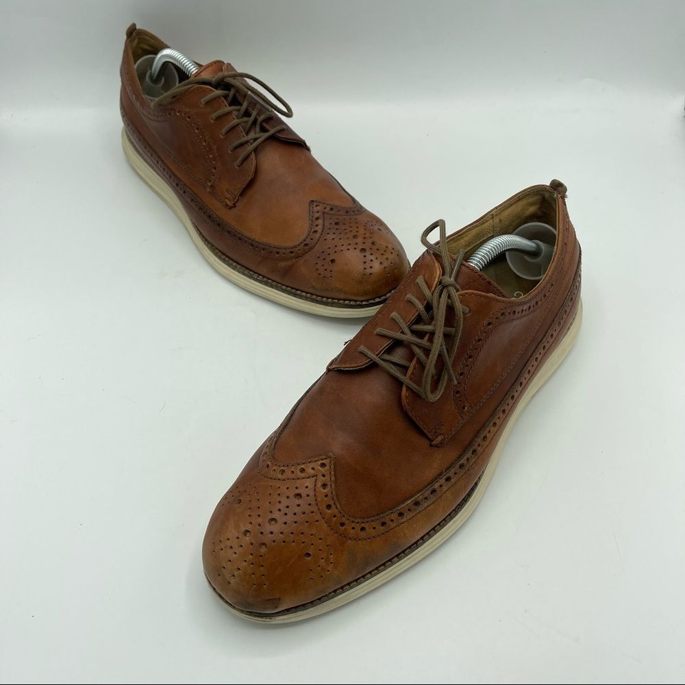Cole Haan OriginalGrand Long Wing ll Leather Woodbury Mens size 9.5